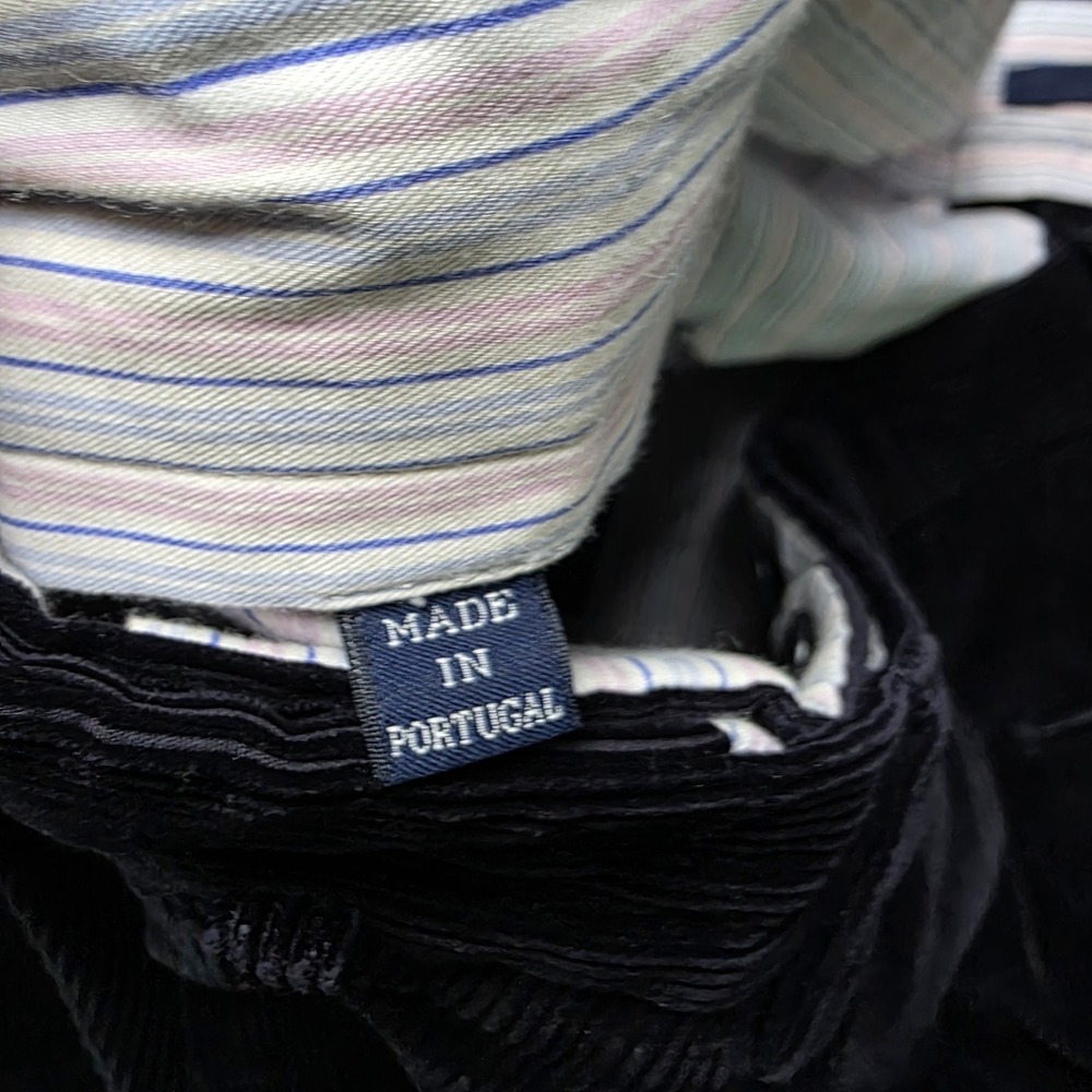 Incotex Brando Cashmere Cotton Corduroy Trousers Cashco Pants Navy Blue Size 34 - Picture 8 of 14